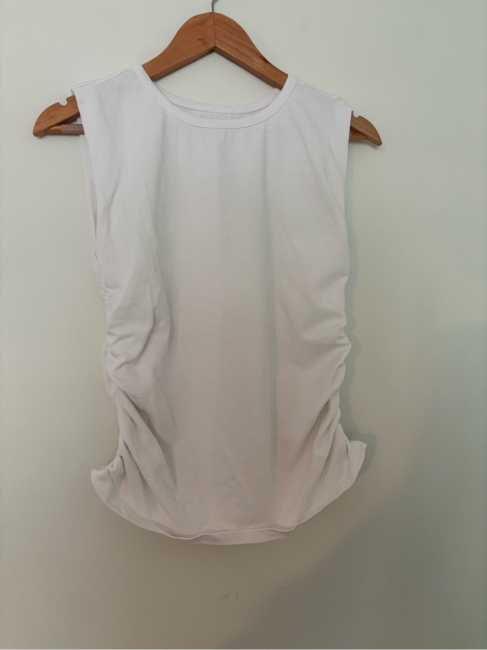 LOFT White Sleeveless Ruched Tank